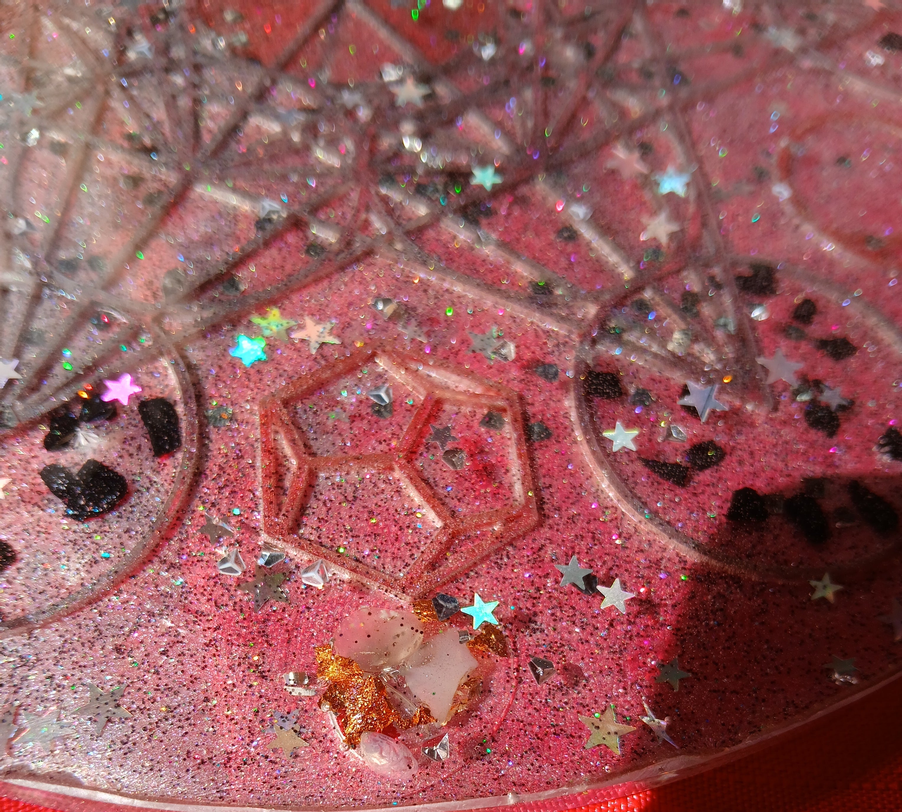 Close up on gold flake