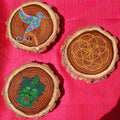 Picture of all three wood rounds for the colelction title