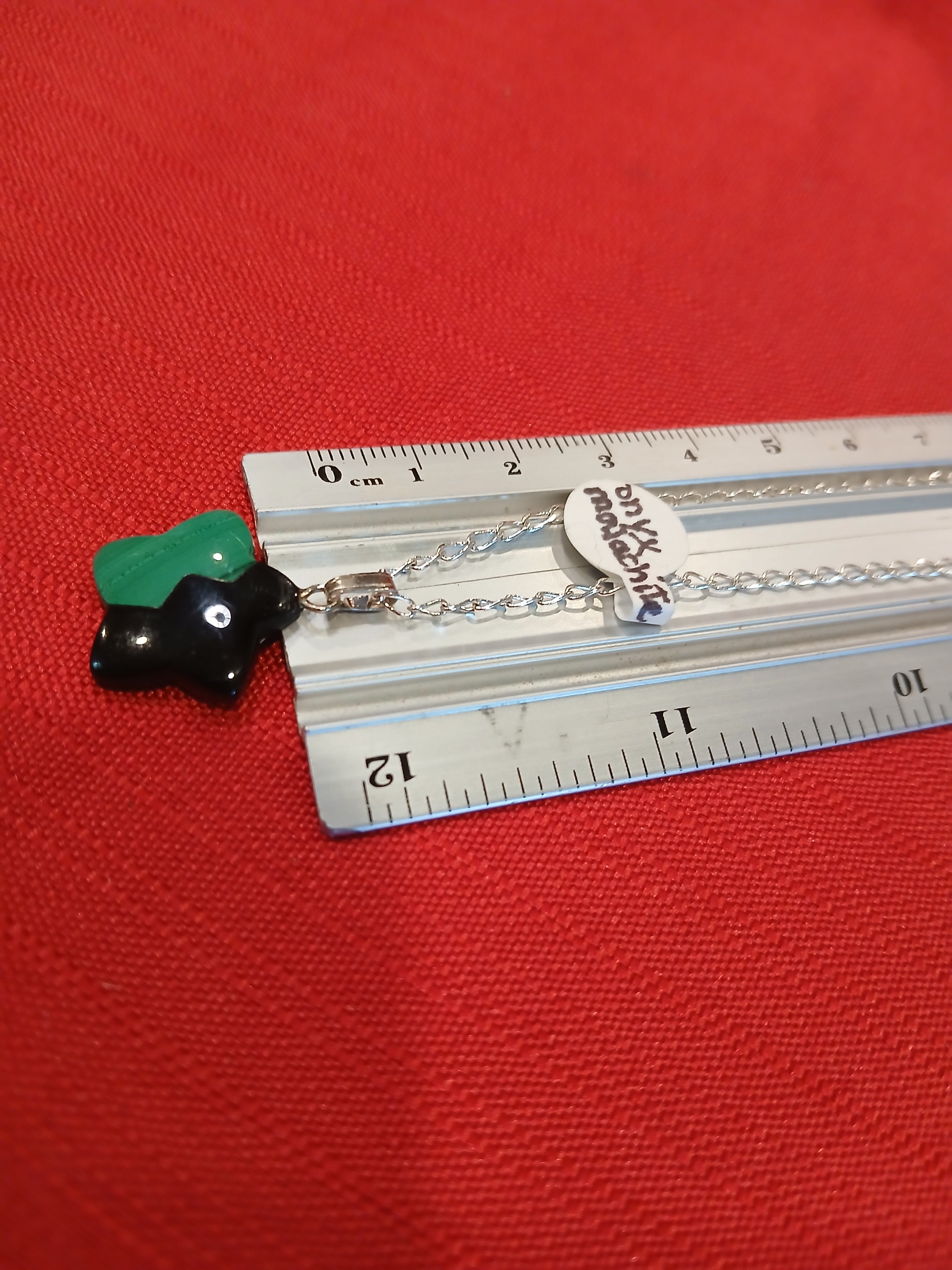 23 cm onyx and malachite star